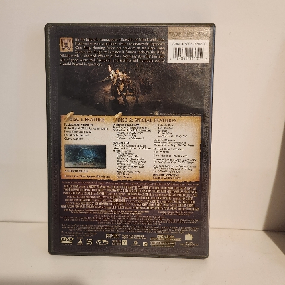 Used The Lord of the Rings 1-3 DVD Movies - Picture 3 of 13